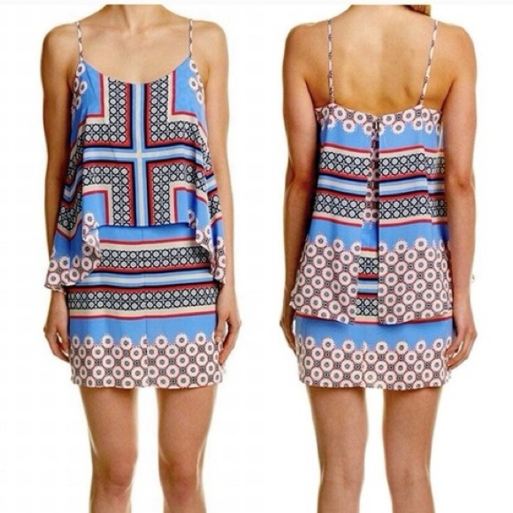 1.STATE Blue Patterned Women's Dress size XS